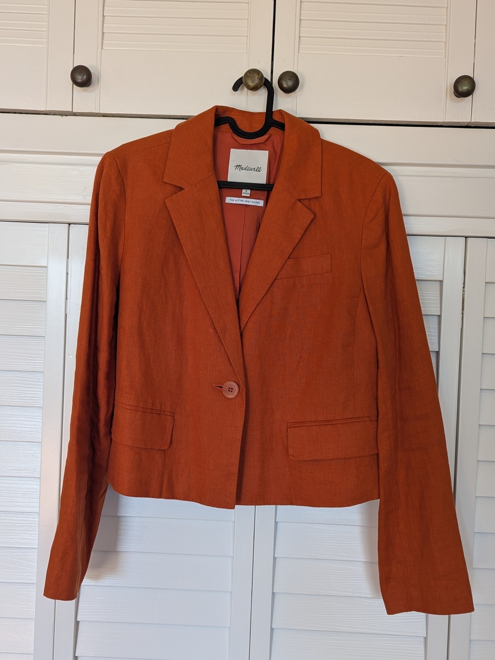 Madewell Women's Sutter Cropped blazer In Linen